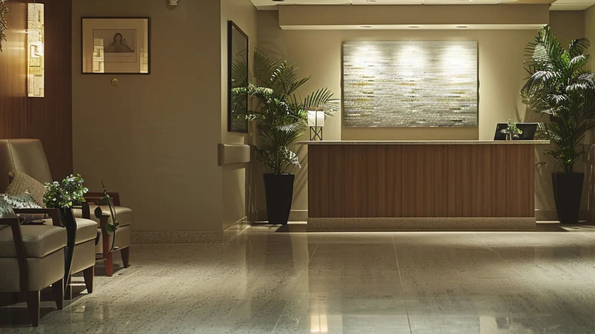 A tranquil medical spa waiting area at Body Scientific Aesthetics in Timonium, MD, emphasizing comfort and wellness.