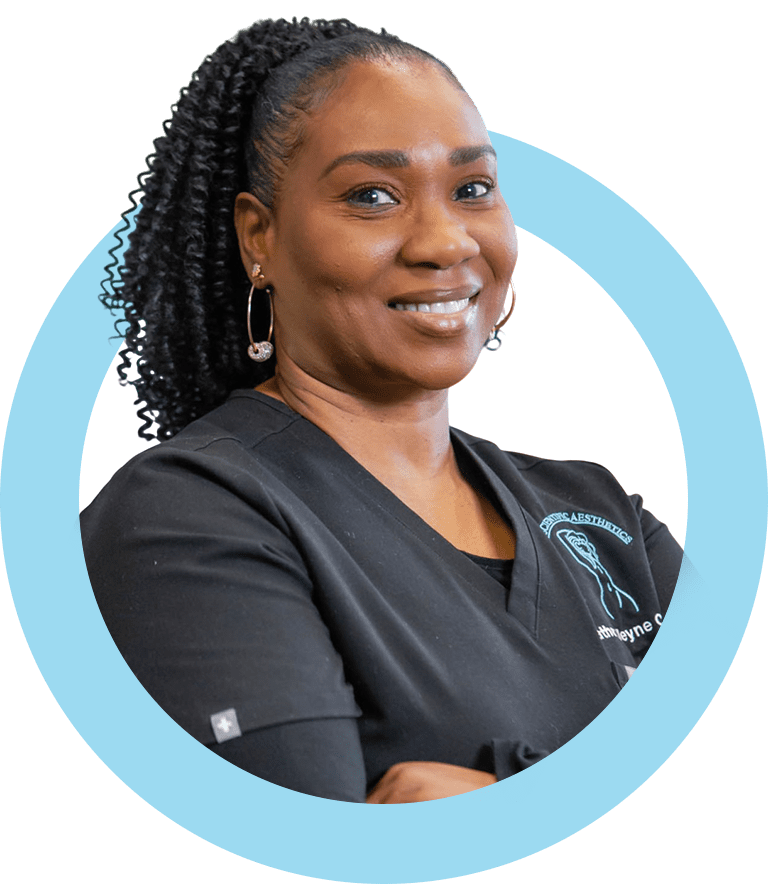 Client consultation for aesthetic treatment in Timonium, Maryland